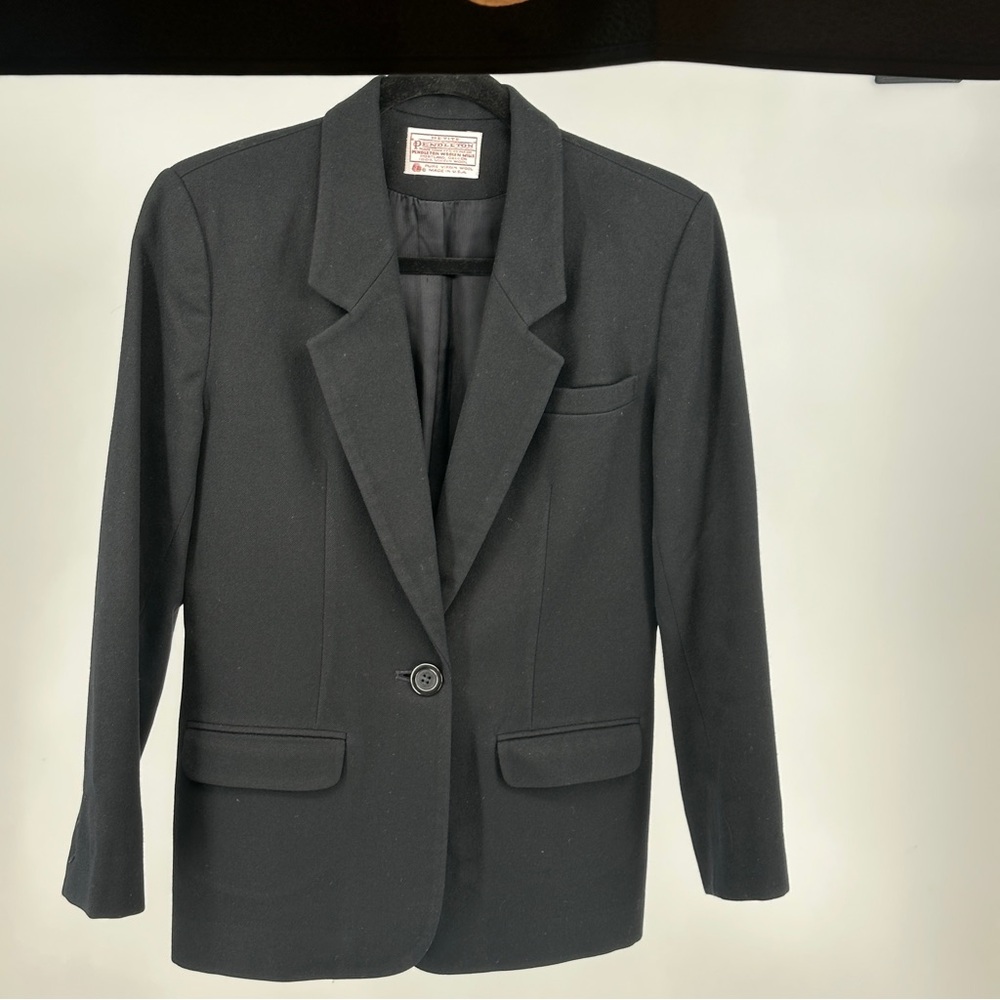 Pendleton Women's Black Wool BlazerSize 2 Petite Made in‎ USA